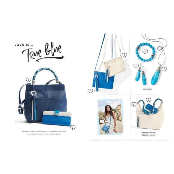 NWT BRIGHTON White Barbados City Organizer Crossbody Tasseled White-Blue #T435A2 - Picture 2 of 16